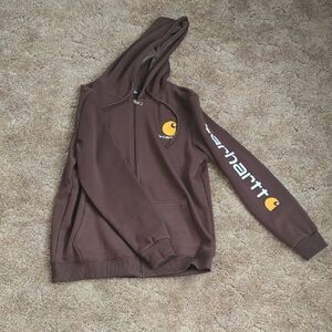 Carhartt Chocolate Brown Zip-Up Hoodie